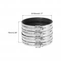 Uxcell Flexible Pipe Coupling 106mm Connector With Stainless Steel Hose Clamps Repair Clamp For Plastic And Metal Pipes