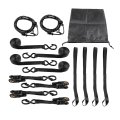 15ft Ratchet Tie Down Straps 4 Pack 2200 Lb Break Strength Black Cargo With Lock S Hooks 2 Bungee Cords Soft Loops And Storage