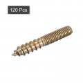 Uxcell M6x40mm Hanger Bolts 120pcs Double Ended Thread Dowel Screws For Wood Furniture Connecting
