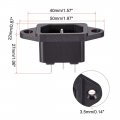 Uxcell Panel Mount Plug Adapter Ac 250v 10a C14 3 Pins Iec Inlet Module Power Connector Socket Straight Pack Of 4
