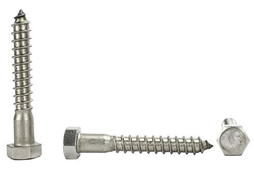 Stainless Steel Hex Lag Screws 3 8 In X 2 1 8 25 Pieces External Drive Partially Threaded Deck