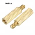 Uxcell 50pcs M2 9 3mm Male Thread Brass Round Standoff Spacer Screw Pcb Pillar