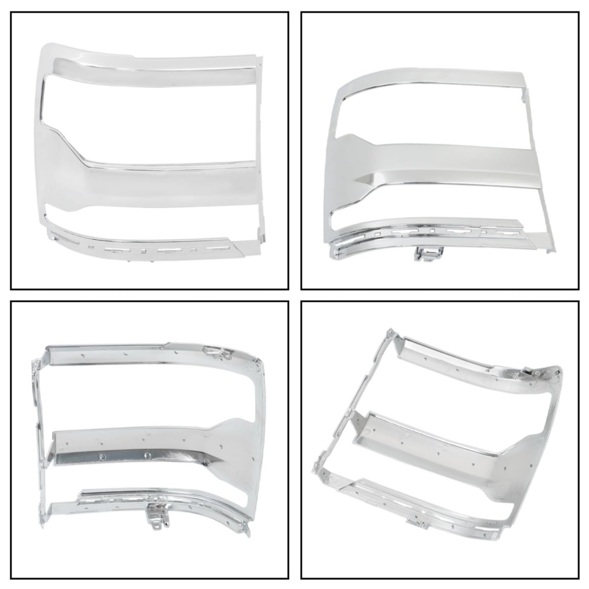 Headlight Trim Bezel Cover Replacement For Silverado 1500 2016 2017 2018 Passenger Side