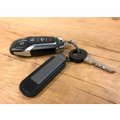 Ipick Image For Honda Civic Si Gunmetal Black Metal Plate Pu Leather Strap Key Chain Keychain Official Licensed
