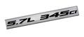 5 7l 345ci Black On Silver Highly Polished Real Aluminum Emblem