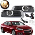 2pcs Front Driving Fog Light Assembly With Bulbs And Switch Wiring Kit Replacement For 2013-2015 Malibu