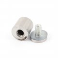 Uxcell Frameless Glass 25mm X 32mm Stainless Steel Standoff Pins Clamp 5pcs