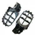 Hongk- Gray Motocross Mx Steel Foot Pegs Compatible With Kawasaki Kx65 Kx85 Kx100 Kx80 Suzuki Rm100 B01bi83fnq