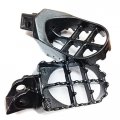 Hongk- Gray Motocross Mx Steel Foot Pegs Compatible With Kawasaki Kx65 Kx85 Kx100 Kx80 Suzuki Rm100 B01bi83fnq