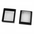 Uxcell 5 Pcs Clear Black Silicone Waterproof Rocker Switch Protect Cover Rectangle Cap
