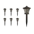 Crosslight 6 Pack Pagoda Solar Walkway Decorative Light Weatherproof Da Cor Perfect For Outdoor Pathways Front Porch Yards 