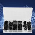 200pcs Rubber Grommet Set Eyelet Ring Gasket Assortment Electrical Conductor Sealing With See-through Organizer Case
