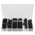200pcs Rubber Grommet Set Eyelet Ring Gasket Assortment Electrical Conductor Sealing With See-through Organizer Case