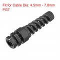 Uxcell Pg7 Cable Gland Waterproof Ip68 Nylon Joint Adjustable Locknut With Strain Relief For 4 5-7 8mm Dia Wire