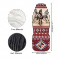 Ledback Native Tribal Horse Navajo Print Front Seat Covers For Cars Universal 2pc Vehicle Protector Horse Auto Interior