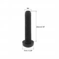 Uxcell M4x20mm Threaded Nylon Phillips Cross Pan Head Machine Screws Bolts Black 50pcs