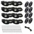 Sunpie 8 Pods Aluminium Metal Blue Led Rock Lights With Extension Wires Underglow Light Wheel Well Fender For Off Road Trucks 