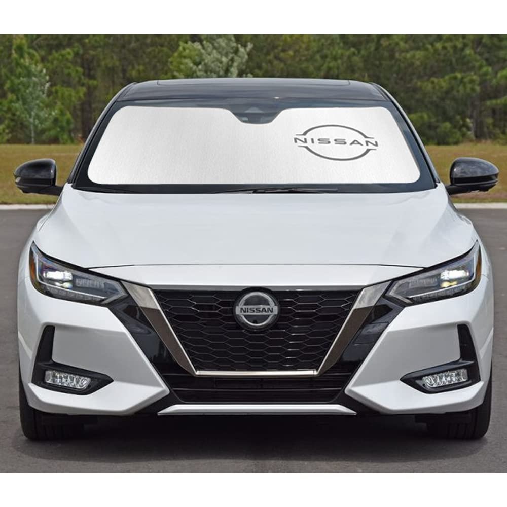 Custom Fit Silver Reflective Bubble Roll Up Auto Windshield Sun Shade For Nissan Sentra 2020 To 2024 Uv Ray Protection Interior