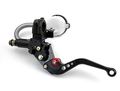 1 Pair Motor Motorcycle Cnc Billet Aluminum Extendable Folding Foldable Master Cylinder Front Brake Oil Fluid Reservoir Levers