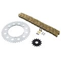 Gold O Ring Chain And Sprocket Kit For Kawasaki Klx300 1997 To 2002 Silver 14 47 110l Steel Front Rear Sprockets 