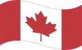 Stickertalk Waving Canada Flag Vinyl Sticker 5 Inches By 3 