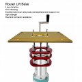 Router Lift Base 4 Jaw Clamping Aluminum Alloy Table Lifting System With Stainless Steel Support Rod Crank Handle