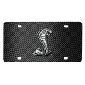 Ford Mustang Gt350r 3d Logo License Plate Black Carbon Fiber Pattern Stainless Steel 11 88 In X 6 Official Licensed Plfd P3d 