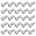 25pcs Torx Security Machine Screws 1 4-20 X 3 4 304 Stainless Steel Tamper Resistant Button Head Bolt Full Thread For 