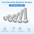25pcs Torx Security Machine Screws 1 4-20 X 3 4 304 Stainless Steel Tamper Resistant Button Head Bolt Full Thread For