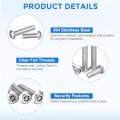 25pcs Torx Security Machine Screws 1 4-20 X 3 4 304 Stainless Steel Tamper Resistant Button Head Bolt Full Thread For