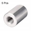 Uxcell Round Connector Nuts M10x30mm Height Sleeve Rod Bar Stud Nut Stainless Steel 304 Pack Of 5