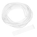 Flexible Pvc Tubing 10mm Id X 12mm Od 6 Feet Long Clear Vinyl Water Pipe Lightweight Plastic Hose With Zip Ties For Aquaponics 