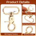 6pcs Swivel Snap Hook 38mm 1 2 Trigger Heavy Duty Zinc Alloy Metal Lobster Claw Clasp Lanyard Clips For Straps Bags Belting