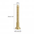 Uxcell Wood Screws M3 5 X 35mm Slotted Flat Head Brass Self-tapping Screw 50 Pcs