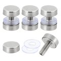4 Pcs Sign Standoff Screws 0 7 X0 8 Stainless Steel Nail Advertising Glass For Acrylic Frame Board Connect And Fix Glossy 