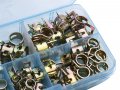 75pcs Set 6-10mm Q673b Vacuum Spring Fuel Oil Water Cpu Hose Clip Pipe Tube For Band Clamp Metal Fastener Assortment Kit