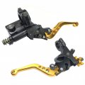 Usonline911 Universal 7 8 Motorcycle Cnc Brake Clutch Master Cylinder Lever Set Reservoir Gold
