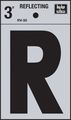 Hy-ko Vinyl Letter Reflective R Black On White Self-adhesive 3 