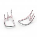 Topteng Goldwing Chrome Fairing Mirror Back Accent Grilles Fit For Honda Gl1800 2001-2011