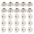 Knurled Thumb Nut 25pcs M3x0 5mm Iron Round Knobs Fasteners For 3d Printer Parts Silver Tone 