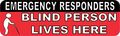 10in X 3in Symbol Blind Person Lives Here Sticker By Stickertalk 