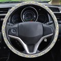 Steering Wheel Cover Daisy Floral Covers Farm Fresh Flower Grey Protector Car Accessory 15 Inches