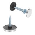 24pcs Screw Covers Caps 20mm Dia Stainless Steel Mirrors Decorative Cover Nails Convex Gasket Screw Fasteners For Sign 