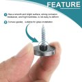 24pcs Screw Covers Caps 20mm Dia Stainless Steel Mirrors Decorative Cover Nails Convex Gasket Screw Fasteners For Sign