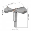 Uxcell Forstner Wood Boring Drill Bit 90mm Dia Hole Saw Carbide Alloy Steel Tip Round Shank Cutting Tool For Plywood
