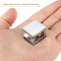 Uxcell Glass Shelf Clamp 4pcs Brass For 5-8mm Thick Adjustable Bracket Support Holder Silver
