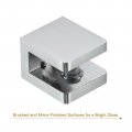 Uxcell Glass Shelf Clamp 4pcs Brass For 5-8mm Thick Adjustable Bracket Support Holder Silver