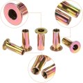 5 16-18 Multi-grip Rivet Nuts 50 Pack Flat Head Threaded Insert Nut Gold Zinc Finish Pre-bulbed Shank For Construction 