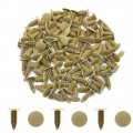 Uxcell 100pcs 7 5mm X 6 Hole Car Card Buckle Trim Boot Rivet Push Clip Light Beige