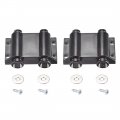 Double Touch Catch Magnetic Press Latch For Cabinet Door Cupboard Black 2pcs 